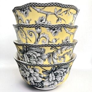 Adelaide Yellow by 222 Fifth -  Set of 4 Bowls.